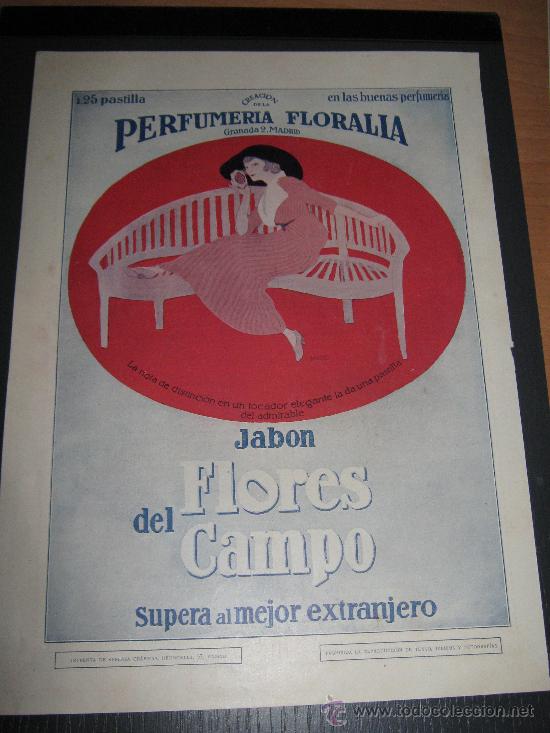 Werbekataloge: ANUNCIO PUBLICITARIO ORIGINAL PROCEDENTE DE LA REVISTA LA ESFERA,, 1915  JABON FLORES DEL CAMPO