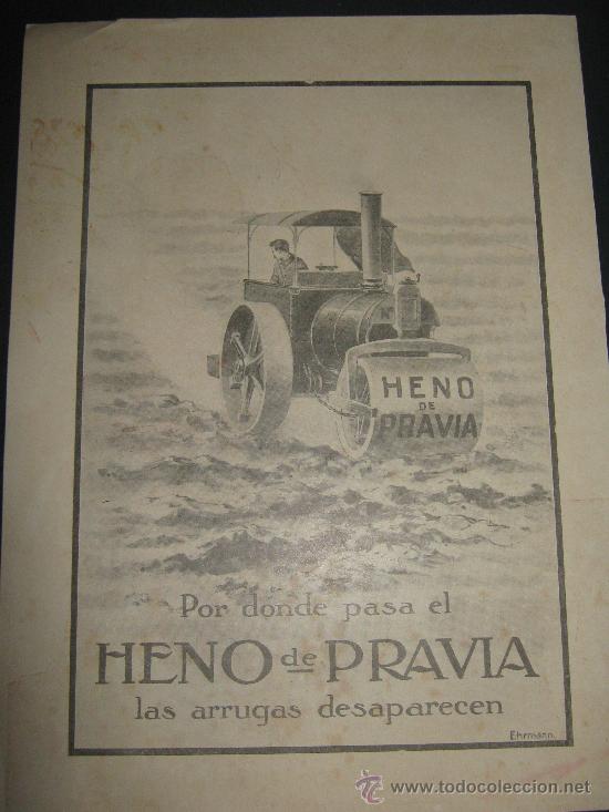 Werbekataloge: PRECIOSO ANUNCIO PUBLICITARIO RECORTE DE LA REVISTA LA ESFERA DEL A&Ntilde;O 1915, HENO DE PRAVIA