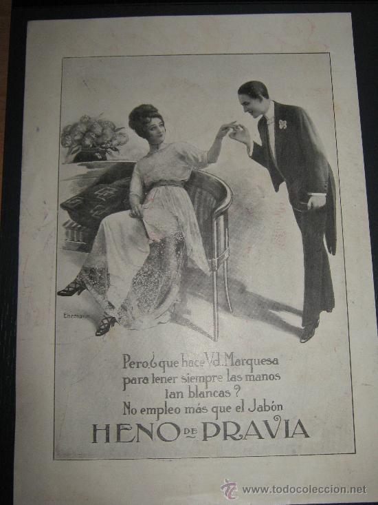 Cat&aacute;logos publicitarios: PRECIOSO ANUNCIO PUBLICITARIO RECORTE DE LA REVISTA LA ESFERA DEL A&Ntilde;O 1915, HENO DE PRAVIA