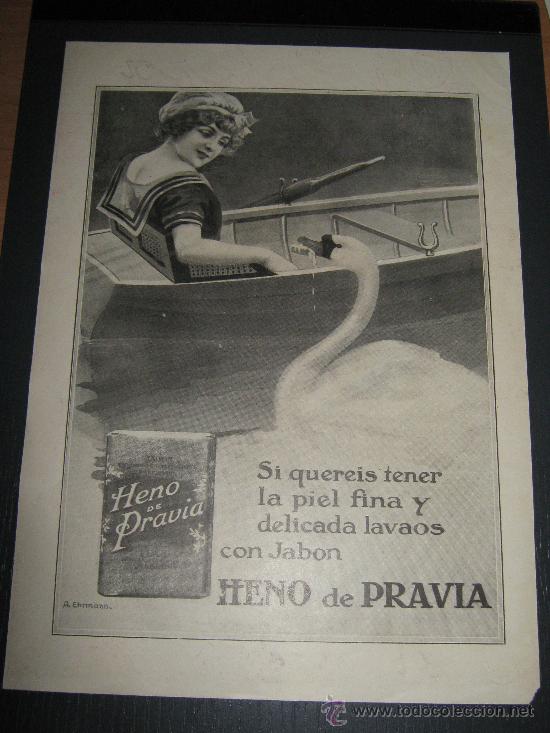 Cat&aacute;logos publicitarios: PRECIOSO ANUNCIO PUBLICITARIO RECORTE DE LA REVISTA LA ESFERA DEL A&Ntilde;O 1915, HENO DE PRAVIA