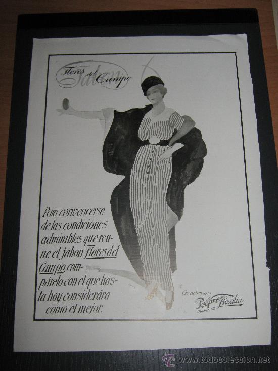 Cat&aacute;logos publicitarios: PRECIOSO ANUNCIO PUBLICITARIO RECORTE DE LA REVISTA LA ESFERA DEL A&Ntilde;O 1915, JABON FLORES DEL CAMPO