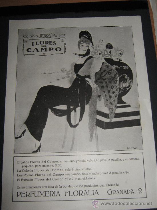 Werbekataloge: PRECIOSO ANUNCIO PUBLICITARIO RECORTE DE LA REVISTA LA ESFERA DEL A&Ntilde;O 1915, JABON FLORES DEL CAMPO