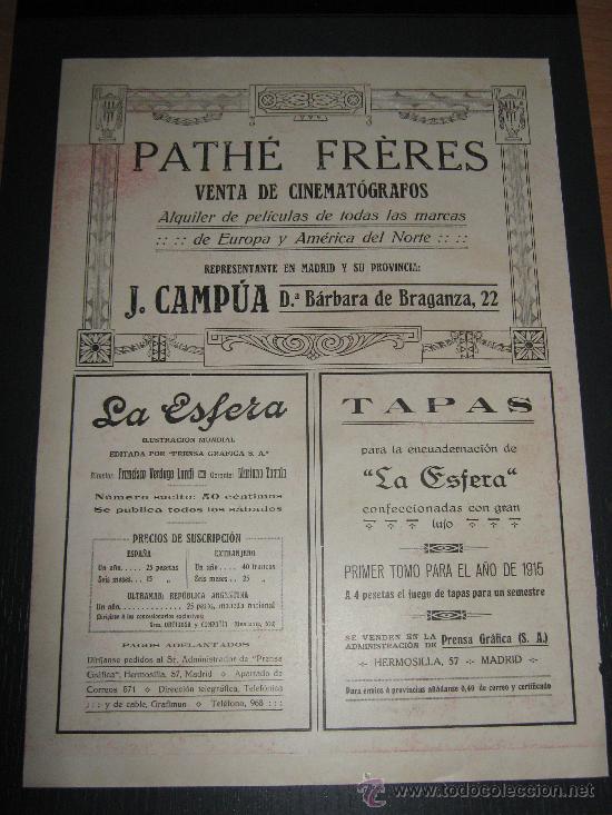 Cat&aacute;logos publicitarios: PRECIOSO ANUNCIO PUBLICITARIO RECORTE DE LA REVISTA LA ESFERA DEL A&Ntilde;O 1915, VARIOS ANUNCIOS