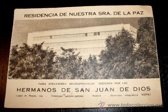 Advertising Catalogs: ANTIGUO CATALOGO GUIA DE LA RESIDENCIA NUESTRA SRA. DE LA PAZ - HERMANOS DE SAN JUAN DE DIOS - PARA