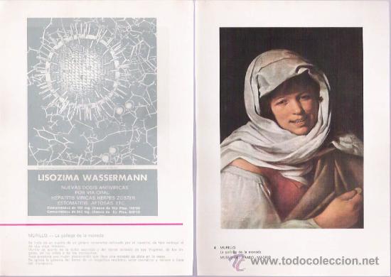 Cat&aacute;logos publicit&aacute;rios: ANTIGUA LAMINA CON PUBLICIDAD FARMACEUTICA, LISOZIMA WASSERMANN, LABORATORIOS WASSERMANN.