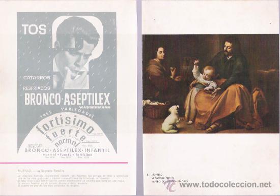 Cat&aacute;logos publicit&aacute;rios: ANTIGUA LAMINA CON PUBLICIDAD FARMACEUTICA, BRONCO ASEPTILEX, LABORATORIOS WASSERMANN.