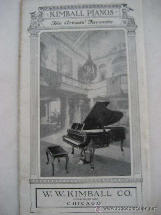 Cat&aacute;logos publicitarios: Pianos. Kimball Pianos. Chicago.