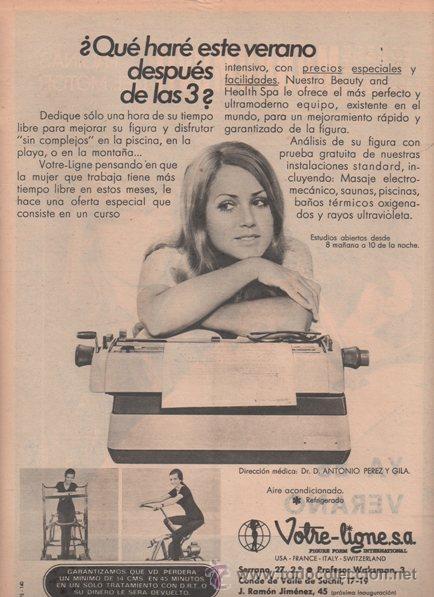 Cat&aacute;logos publicitarios: PUBLICIDAD ANTIGUA. VOTRE-LIGNE. &iquest;QU&Eacute; HAR&Eacute; ESTE VERANO DESPU&Eacute;S DE LAS 3?. 1970.