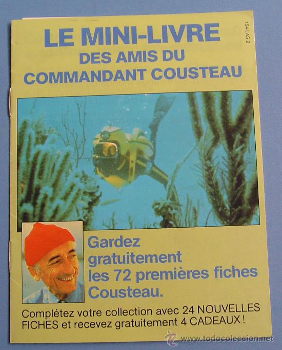 Cat&aacute;logos publicitarios: Folleto publicitario LE MINI-LIVRE des Amis du Commandant Cousteau. Francia. A&ntilde;os 90. En franc&eacute;s