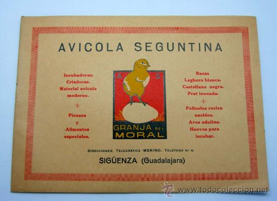 Cat&aacute;logos publicitarios: Av&iacute;cola Seguntina Granja Moral Cat&aacute;logo Sig&uuml;enza Guadalajara Incubadoras Aves Criadoras Piensos