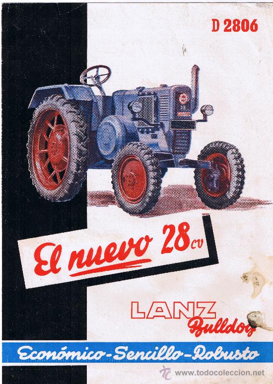 Manual de instrucciones de tractor Lanz bulldog d2806 d3606 edición ba15328 iyest 07/53 