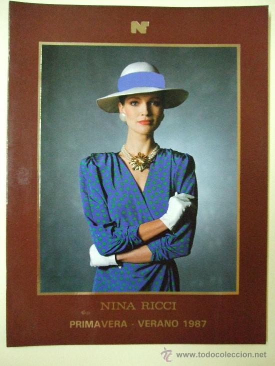 Cat&aacute;logos publicitarios: CATALOGO NINA RICCI - TEMPORADA PRIMAVERA VERANO 1987 - DISE&Ntilde;O MODA