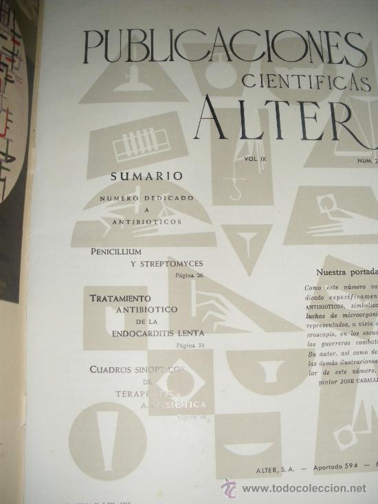 Cat&aacute;logos publicitarios: PUBLICACIONES CIENTIFICAS ALTER. LABORATORIOS ALTER. - Foto 2