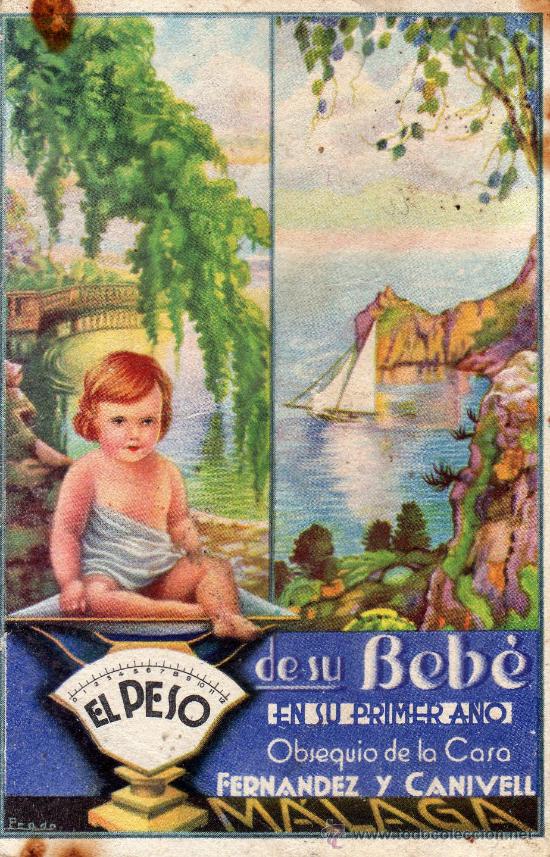 Cat&aacute;logos publicitarios: PUBLICIDAD,CASA FERNANDEZ Y CANIVELL - (EL PESO DE SU BEBE EN SU PRIMER A&Ntilde;O) - LIT.THOMAS.CEREGUMIL.