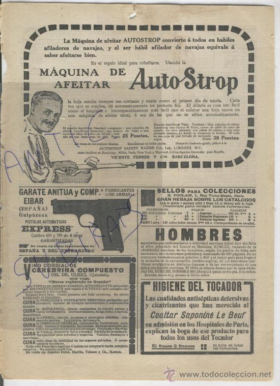 Werbekataloge: RECORTE DE PRENSA. A&Ntilde;O 1911. MAQUINA DE AFEITAR. AUTOSTROP.SAFETY RAZOR. LONDRES.VICENTE FERRER.