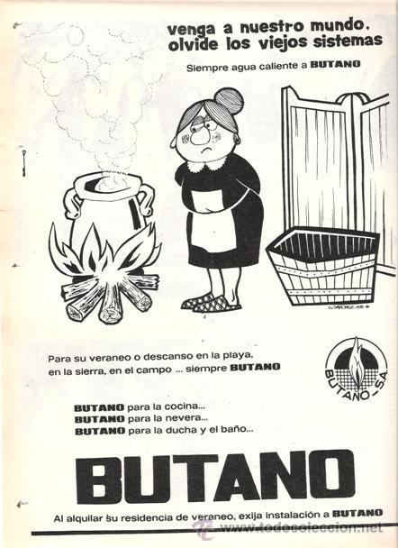 Cat&aacute;logos publicitarios: BUTANO. 1968. PUBLICIDAD EN PRENSA.