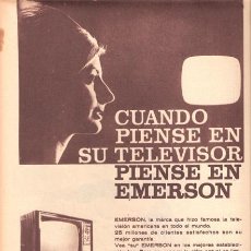 Catálogos publicitarios: TELEVISOR EMERSON. 1962.. Lote 26697325