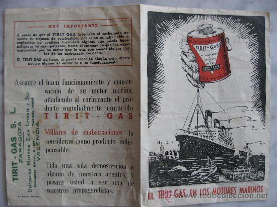 Cat&aacute;logos publicit&aacute;rios: DIPTICO,TIRIT-GAS PARA MOTORES MARINOS.