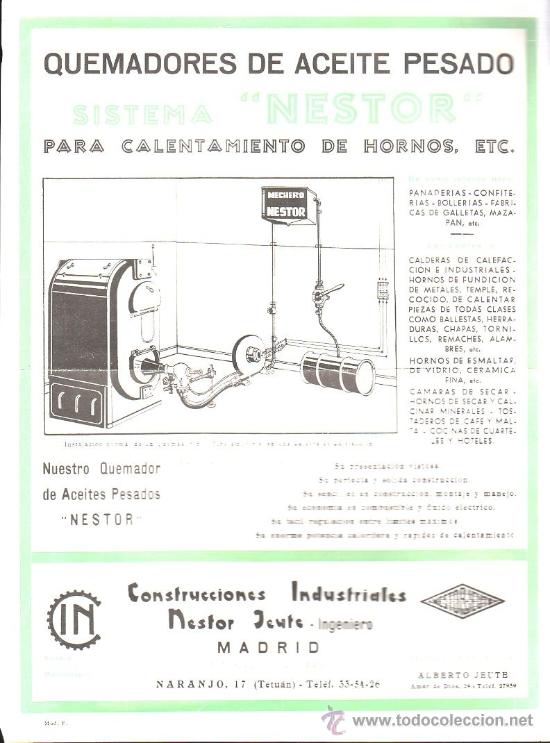 Werbekataloge: CATALOGO DE QUEMADORES DE ACEITE PESADO.SISTEMA NESTOR