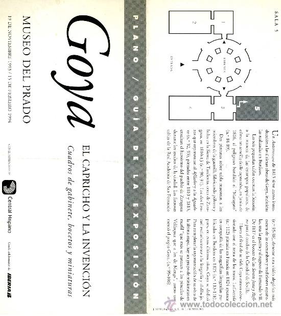 Cat&aacute;logos publicitarios: Folleto exposicion. goya el capricho y la invencion museo del prado 1993/94 triptico