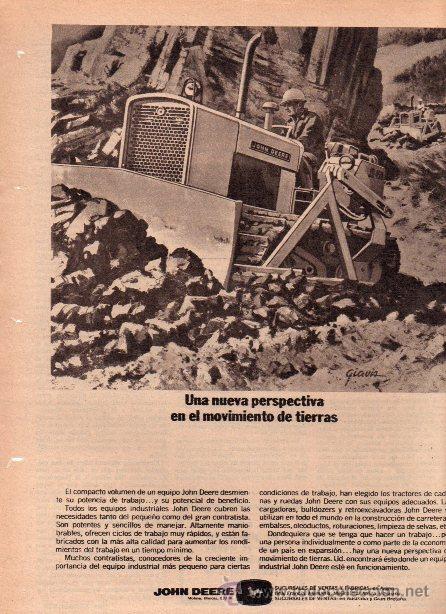 Cataloghi pubblicitari: PUBLICIDAD ANTIGUA. MAQUINARIA. JOHN DEERE. 1966.