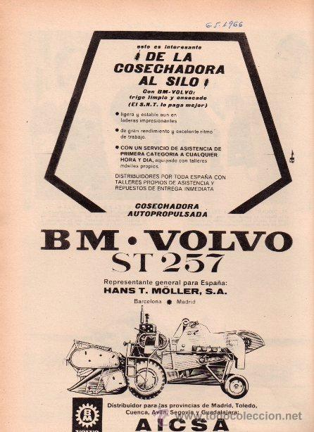 Cataloghi pubblicitari: PUBLICIDAD ANTIGUA. MAQUINARIA. BM VOLVO ST 257. 1966.
