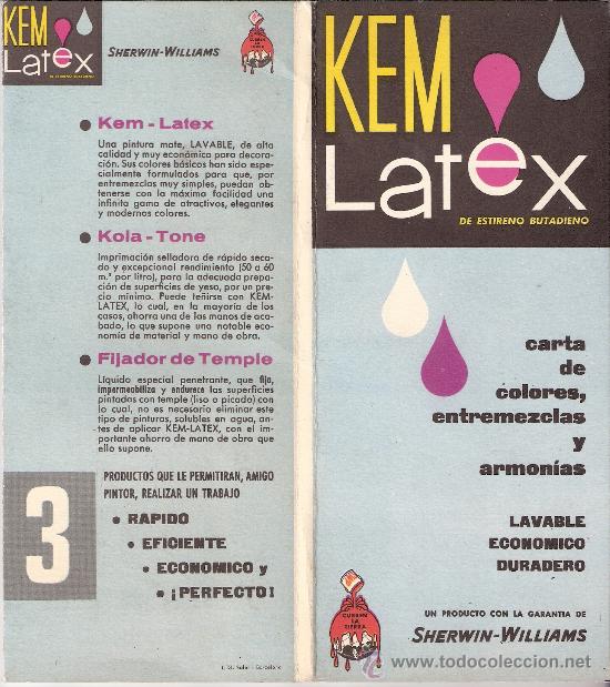 Werbekataloge: Kem Latex. Carta de colores, entremezclas y armon&iacute;as. Sherwin - Williams.
