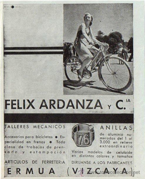 Cat&aacute;logos publicitarios: PUBLICIDAD ANTIGUA. VARIOS. TALLERES F&Eacute;LIX ARDANZA. ERMUA. JOYERO ALFREDO &Aacute;LVAREZ. BILBAO. 1937.