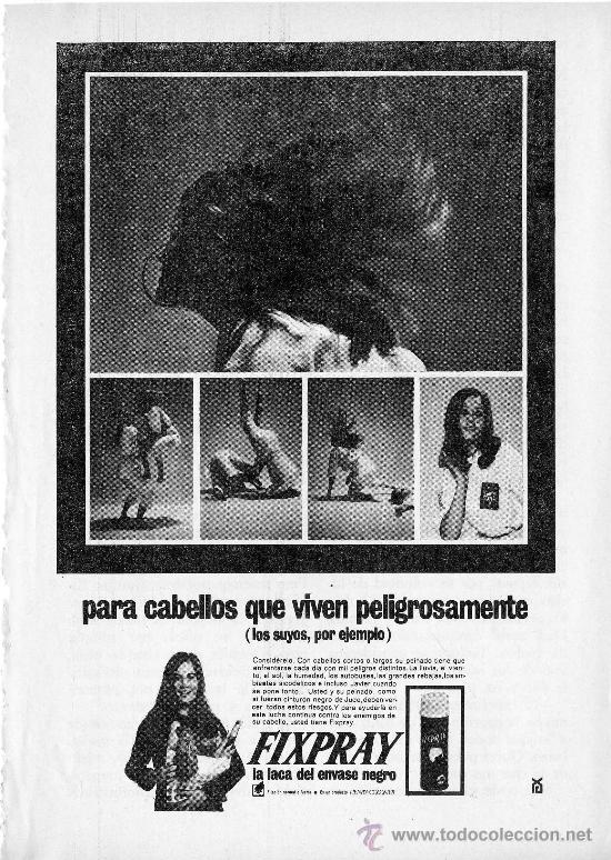 Werbekataloge: PUBLICIDAD EN PRENSA 1969 13.5X18.5 - FIXPRAY - LACA BELLEZA MUJER