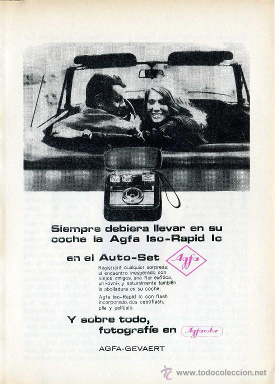 Werbekataloge: PUBLICIDAD  PRENSA 1969 13.5X18.5 - AGFA - FOTOGRAFIA AUTOMOVIL