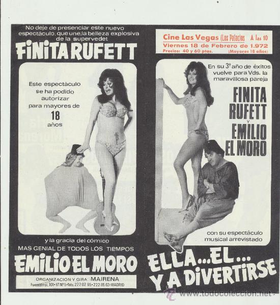 Catalogues publicitaires: Ella...El ...y a divertirse. Programa doble. Cine las Vegas - Los Palacios  1972.