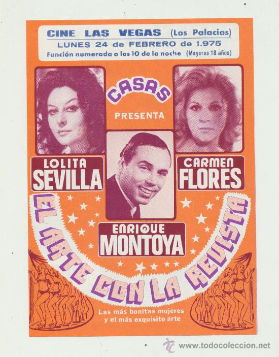 Catalogues publicitaires: El Arte con la Revista. Programa doble. Cine las Vegas - Los Palacios 1975.