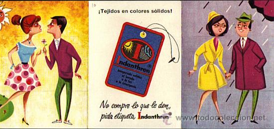 Cat&aacute;logos publicitarios: CATALOGO INDANTHREN TRIPTICO - A&Ntilde;OS 60 - Foto 2