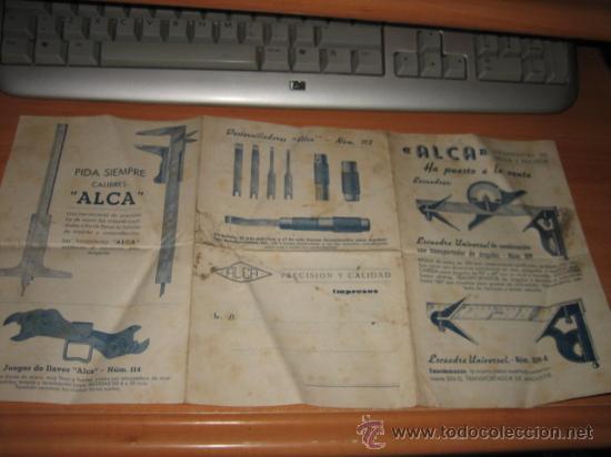 Werbekataloge: ALCA HERRAMIENTAS DE PRECISION  CALIBRES,ESCUADRAS.GRAMILES