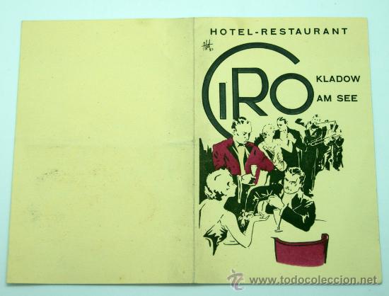 Werbekataloge: Publicidad Hotel restaurante alem&aacute;n Ciro en alem&aacute;n a&ntilde;os 30
