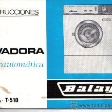 Catálogos publicitarios: CATÁLOGO PUBLICITARIO - INSTRUCCIONES LAVADORA BALAY