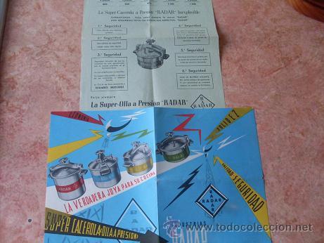 Werbekataloge: CATALOGO Y FOLLETOS CACEROLA-OLLA A PRESION RADAR,A&Ntilde;OS 70