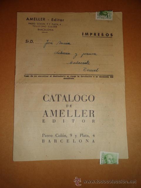 Cat&aacute;logos publicitarios: CATALOGO DE AMELLER EDITOR (BARCELONA) - Foto 1
