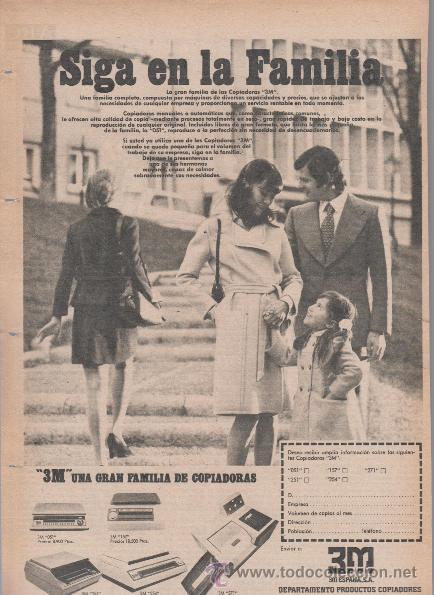 Cat&aacute;logos publicitarios: PUBLICIDAD ANTIGUA. COPIADORAS. 3M. 1973.