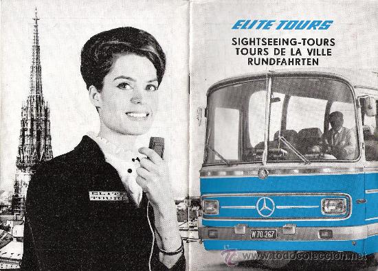 Werbekataloge: Elite Tours. Sightseeing -Tours.Turs de la Ville. Austria. 1969. En Ingles,Frances,Aleman e Italiano