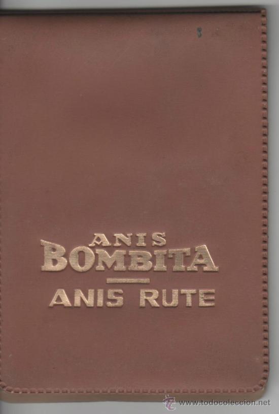 Werbekataloge: Libreta con tapa de piel Publicidad de An&iacute;s Bombita - An&iacute;s Rute. A&ntilde;os 60