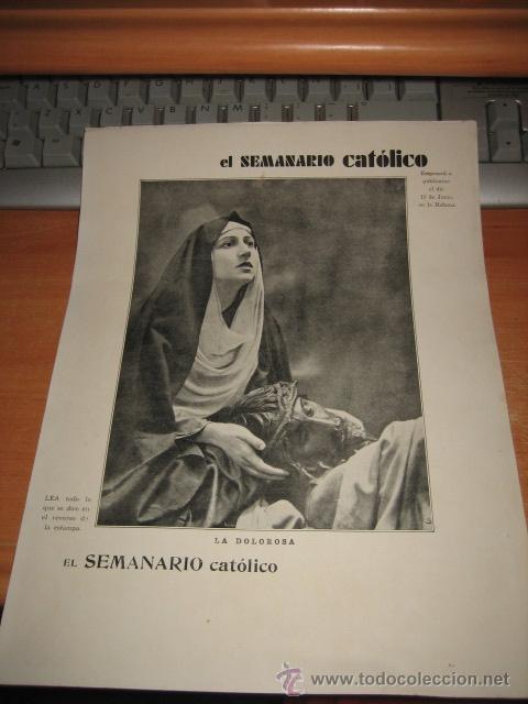 Cat&aacute;logos publicit&aacute;rios: LA DOLOROSA       PUBLICIDAD  ANUNCIANDO LA PUBLICACION DE EL SEMANARIO CATOLICO