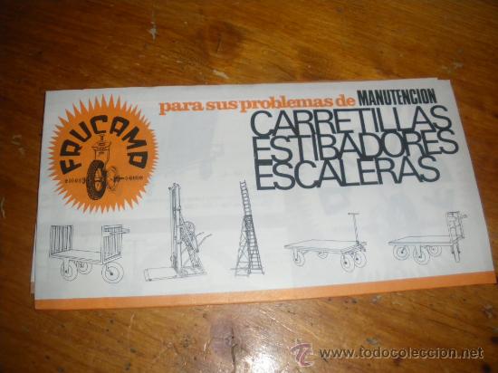 Werbekataloge: FRUCAMP, VICENTE ENRIQUE. CARRETILLAS ESTIBADORES Y ESCALERAS. VALENCIA.