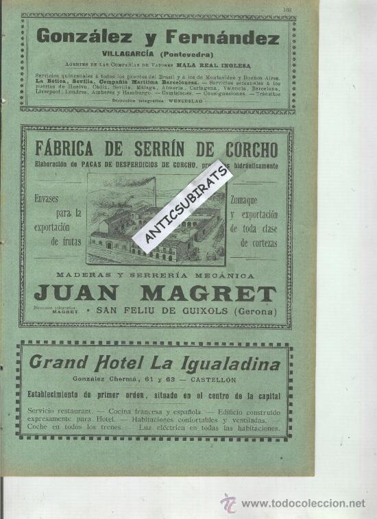 Cat&aacute;logos publicitarios: PUBLICIDAD.1904.FABRICA DE SERRIN DE CORCHO.MAGRET.SANT FELIU DE GUIXOLS.FABRICA DE LAPICES.A. FABER