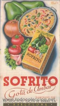 Cat&aacute;logos publicitarios: Triptico publicitario Sofrito Gota de Ambar.