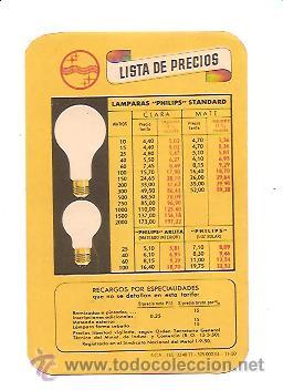 Cat&aacute;logos publicitarios: LISTA DE PRECIOS L&Aacute;MPARAS PHILLIPS - Foto 1