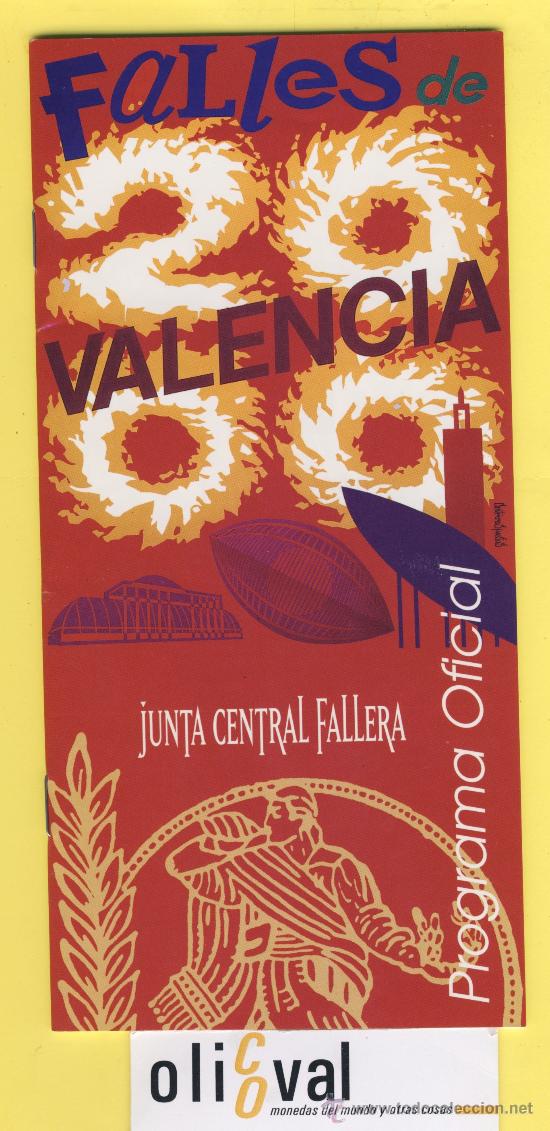 Cat&aacute;logos publicitarios: Fallas Valencia Programa oficial de fallas 2000 Lola Flor Bustos