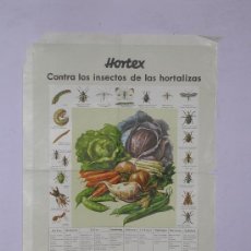 Catálogos publicitarios: CARTEL PUBLICITARIO HORTEX CONTRA LOS INSECTOS DE LAS HORTALIZAS