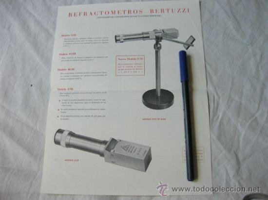 Cat&aacute;logos publicitarios: HOJA DE REFRACTOMETROS BERTUZZI TAMA&Ntilde;O FOLIO - Foto 1