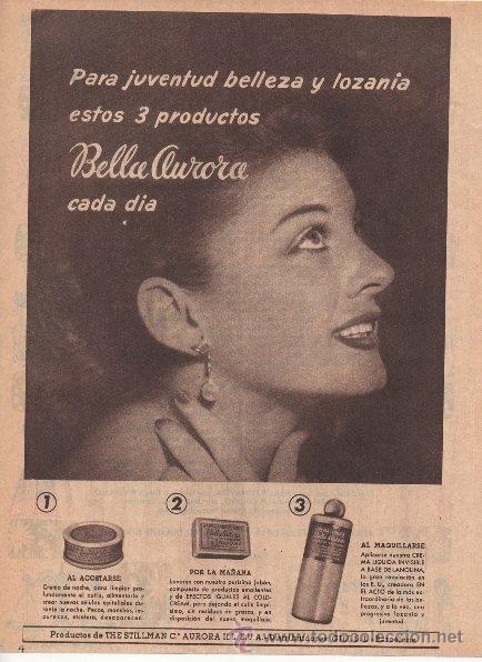 Catalogues publicitaires: PUBLICIDAD ANTIGUA. COSM&Eacute;TICA. BELLA AURORA. 1956.